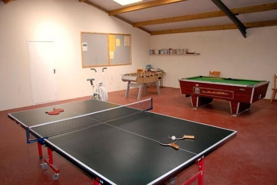 The refurbished games room